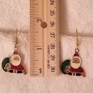 Vintage Santa earrings.